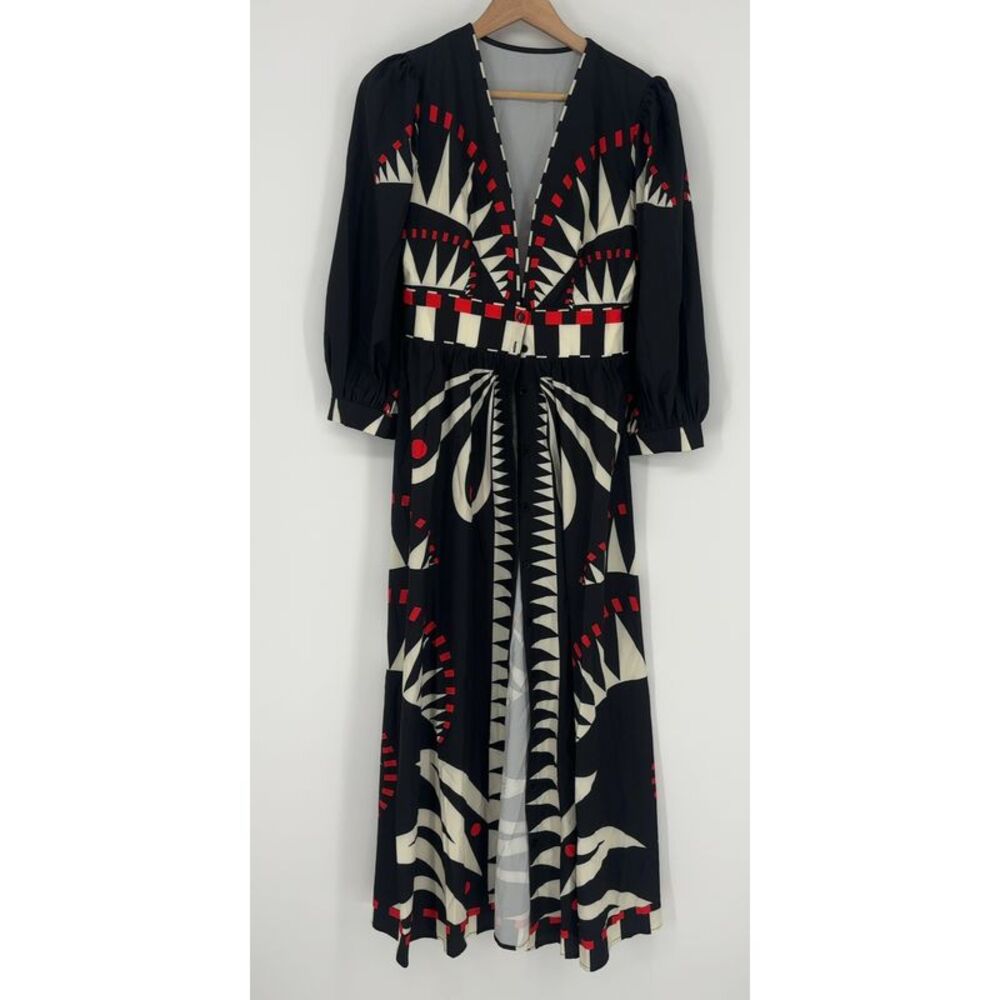 Commense Print V-Neck Split Dress - Picture 3 of 3